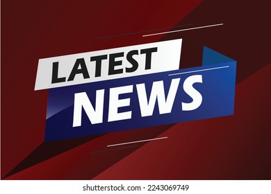 Latest news word concept vector illustration with blue lines modern futuristic 3d style for landing page template ui web mobile app poster banner flyer background gift card coupon label wallpaper