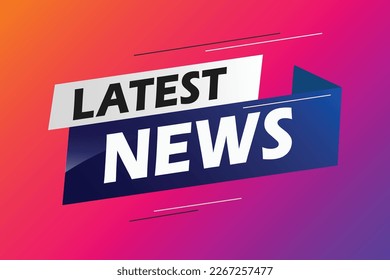 Latest news word concept vector illustration with blue lines modern futuristic 3d style for landing page template ui web mobile app poster banner flyer background gift card coupon label wallpaper