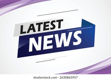 Latest news word concept vector illustration with blue lines modern futuristic 3d style for landing page template ui web mobile app poster banner flyer background gift card coupon label wallpaper	