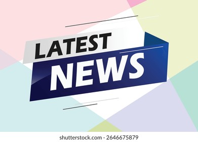 Latest news word concept vector illustration with blue lines modern futuristic 3d style for landing page template ui web mobile app poster banner flyer background gift card coupon label wallpaper 