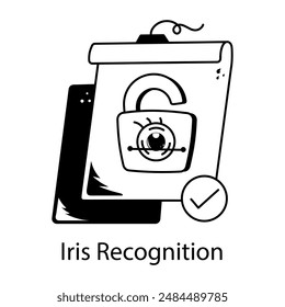 Latest outline icon of iris recognition 