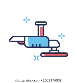 Latest outline style icon showing angle grinder