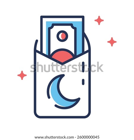 Latest outline style icon showing money envelope