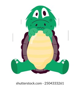 Latest Pack of Flat Style Cute Turtle Cartoons

