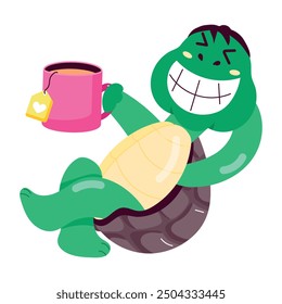 Latest Pack of Flat Style Cute Turtle Cartoons

