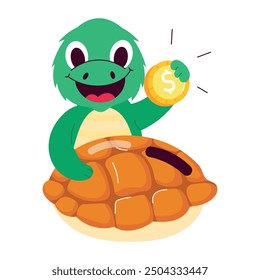 Latest Pack of Flat Style Cute Turtle Cartoons


