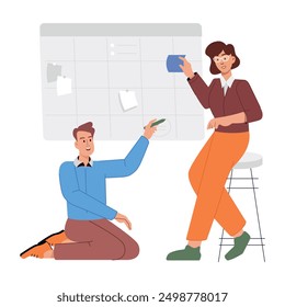 Último paquete de Ilustraciones de personajes planos de compañeros de equipo 


