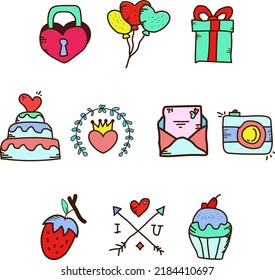 the latest popular birthday elements icon set