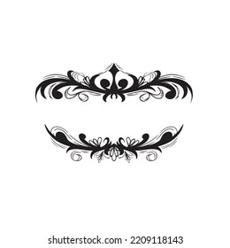 the latest set of creative name frame ornaments, text ornaments with an elegant style