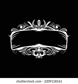 the latest set of creative name frame ornaments, text ornaments with an elegant style