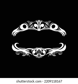 the latest set of creative name frame ornaments, text ornaments with an elegant style