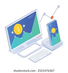 Latest Set of Digital Finance Isometric Icons 


