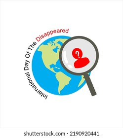 
The latest and simple international day of the disappeared logo vector illustration design