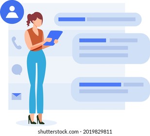 Latest and Trending icon of contacts for web and mobile.