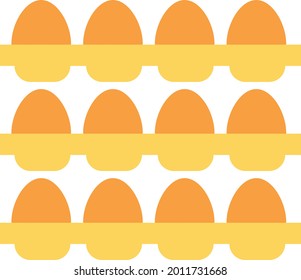 Icono de Última y Tendencia de la bandeja de huevos para la web y el móvil.
