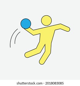 Latest and Trending icon of handball for web and mobile.