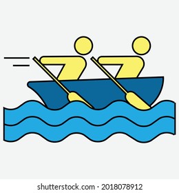 Icono de Última y Tendencia de remo para web y móvil.