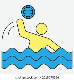 Latest and Trending icon of water polo for web and mobile.