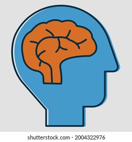 Icono de conocimiento más reciente y de tendencia sobre fondo gris para web y móvil.