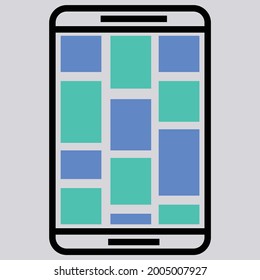 Latest and Trending layout icon on grey background for web and mobile.
