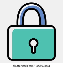 Latest and Trending lock icon on grey background for web and mobile.