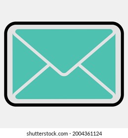 Neueste und Trending Mail Symbol auf grauem Hintergrund für Web und Mobile.