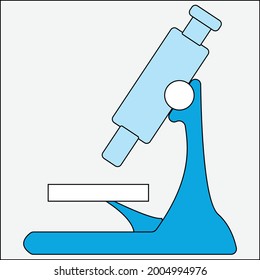 Icono del microscopio más reciente y Trending sobre fondo gris para web y móvil.
