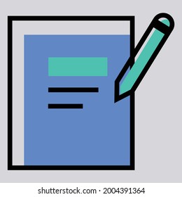 Latest and Trending notes icon on grey background for web and mobile.