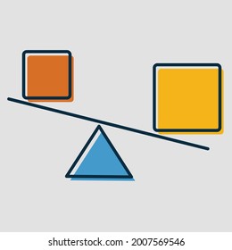 Neueste und angesagte Vektorsymbol der Balance.