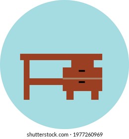 Latest and trending vector icon of drawer table.