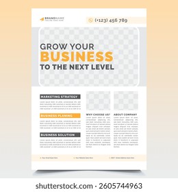 Latest Trendy Creative Corporate Multipurpose Minimal Business Advertising Flyer Magazine, Poster with Modern Geometric Shape Template for Print Design.