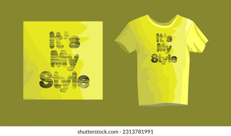 Latest trendy yellow color wording t-shirt vector illustration