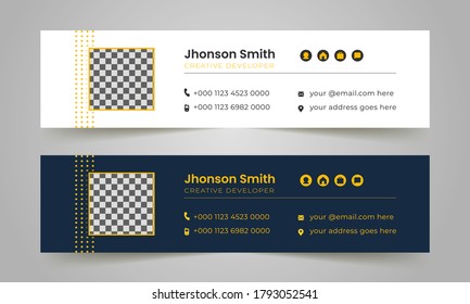 Latest unique corporate and business email signature templates layout.