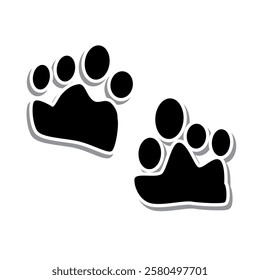 The latest vector of cute and cute baby cat paws