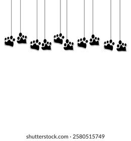 The latest vector of cute and cute hanging baby cat paws