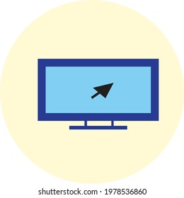 Latest vector icon of computer.