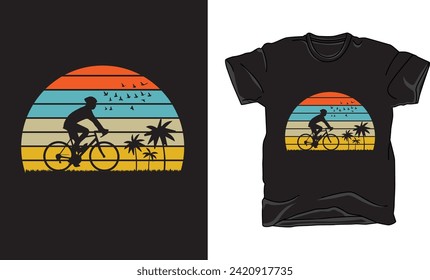 El último archivo de pasos de diseño de camisetas de bicicleta de época.
bicicleta vintage, camiseta negra