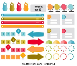 Latest Web elements set Vector eps 10