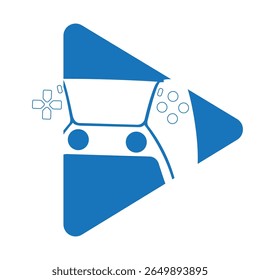 latest white and blue game console icons