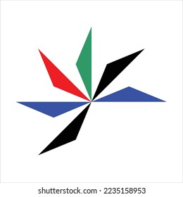 último molino de viento en diseño de logotipo vectorial de año nuevo