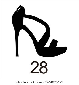 Latest women's shoes cone heels vector logo design