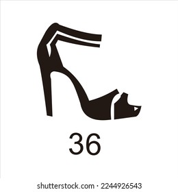 Latest women's shoes cone heels vector logo design