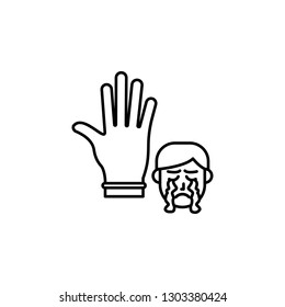 Latex, allergic face icon. Element of problems with allergies icon. Thin line icon for website design and development, app development. Premium icon