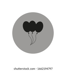 latex balloons, vector icon on white background