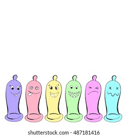 Latex condom. Contraceptive method.