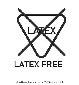 latex free icon isolated on white background