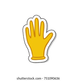 latex glove doodle icon