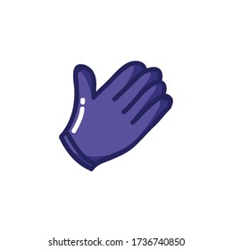 latex gloves doodle icon, vector illustration