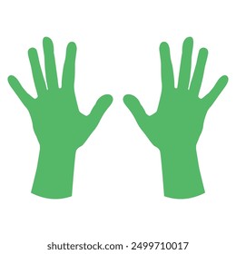 Latex gloves vector cartoon illustration isolated on a white background.