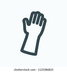 Latex gloves vector icon